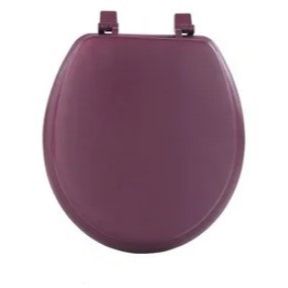 *OUTSIDE OF CA*Toilet Seat MDF Wood Burgundy C/P 6