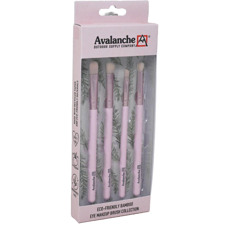4pc AVALANCHE PINK MAKEUP BRUSH SET C/P 48