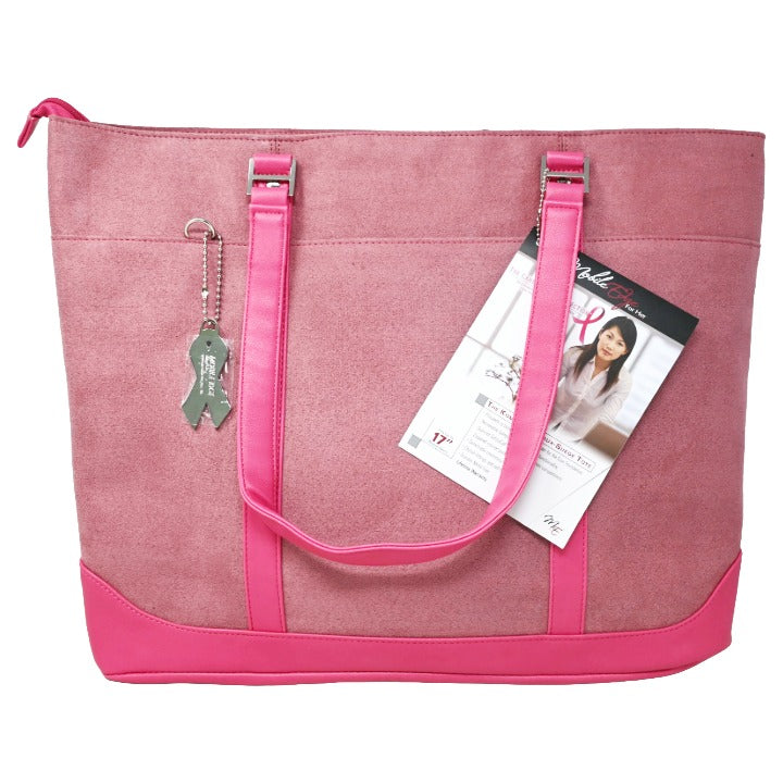 Pnk Faux Suede Briefcase C/P 5 Mobile Edge