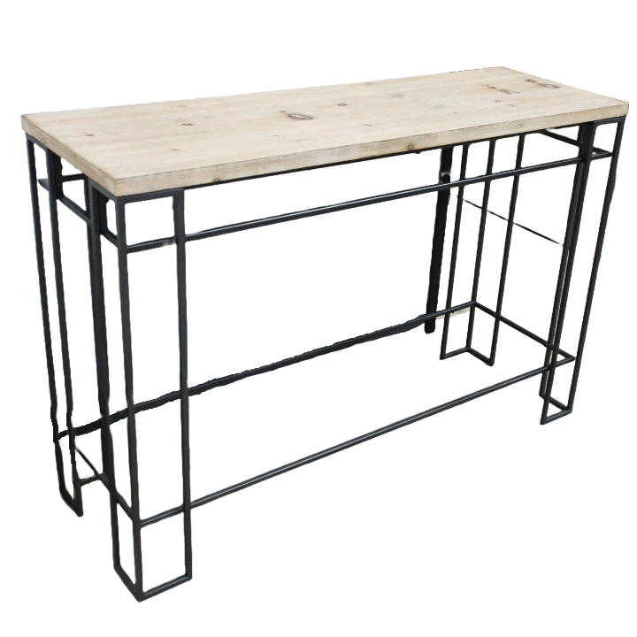 Console Table with Wire Scroll Frame 32"Hx47.3"Lx15.8"W RTA C/P 1