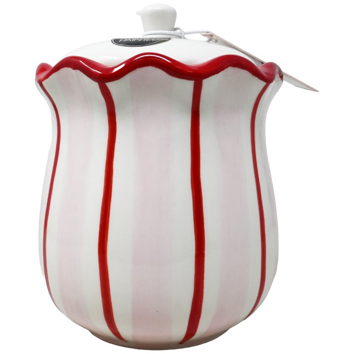 Pnk Stripe Canister w/Lid C/P 12 Luna & Sage