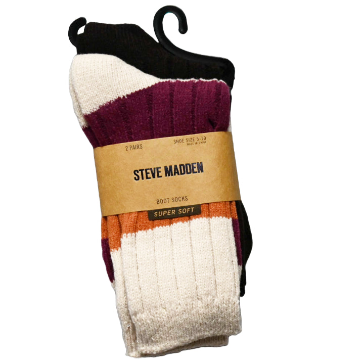 2pk LADIES BOOT SOCKS STEVE MADDEN C/P 48