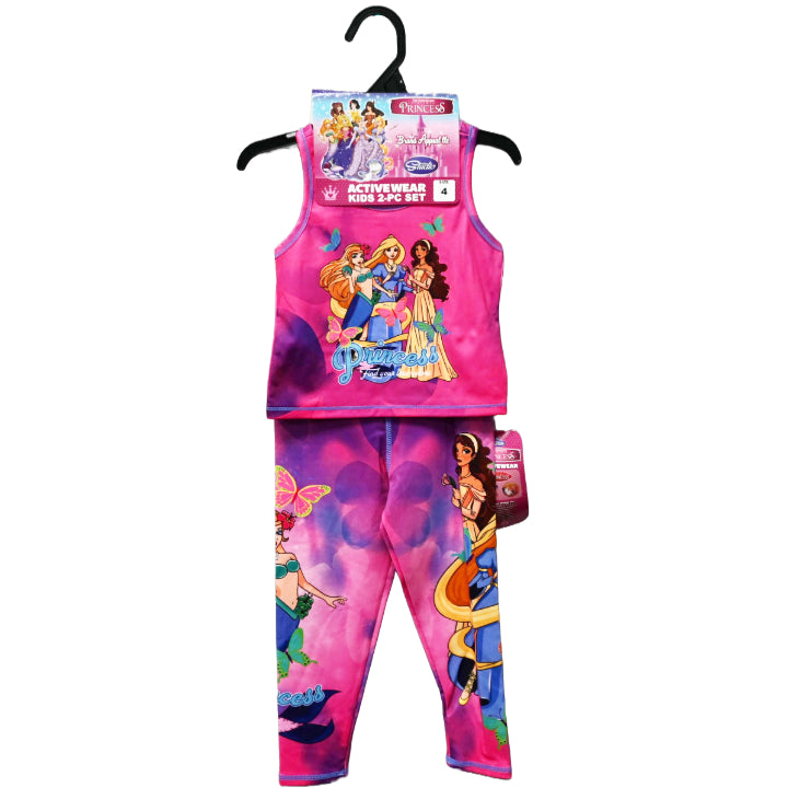 FAIRYTALE PRINCESS RACER TANK ACTIVEWEAR SET BUTTERFLY PRINCESS 4-ASST SIZE 4-6X C/P 48