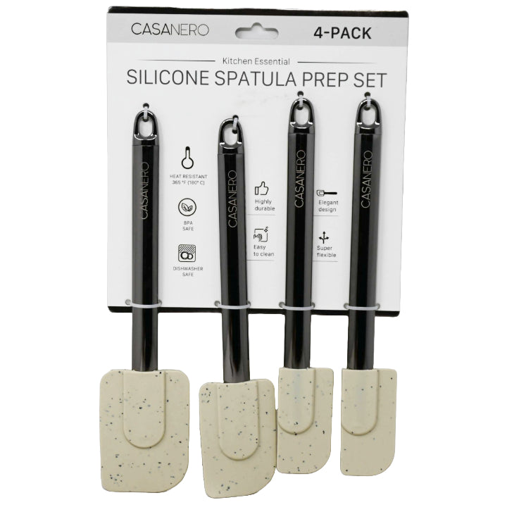 4pk S.STEEL SPATULA SET W/SPECKLE C/P 36