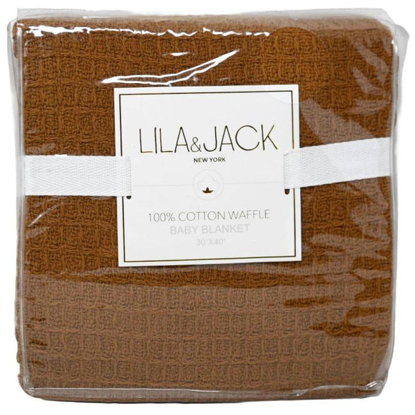 1pc 30x40" Cotton Waffle Blanket - Cinnamon C/P 48