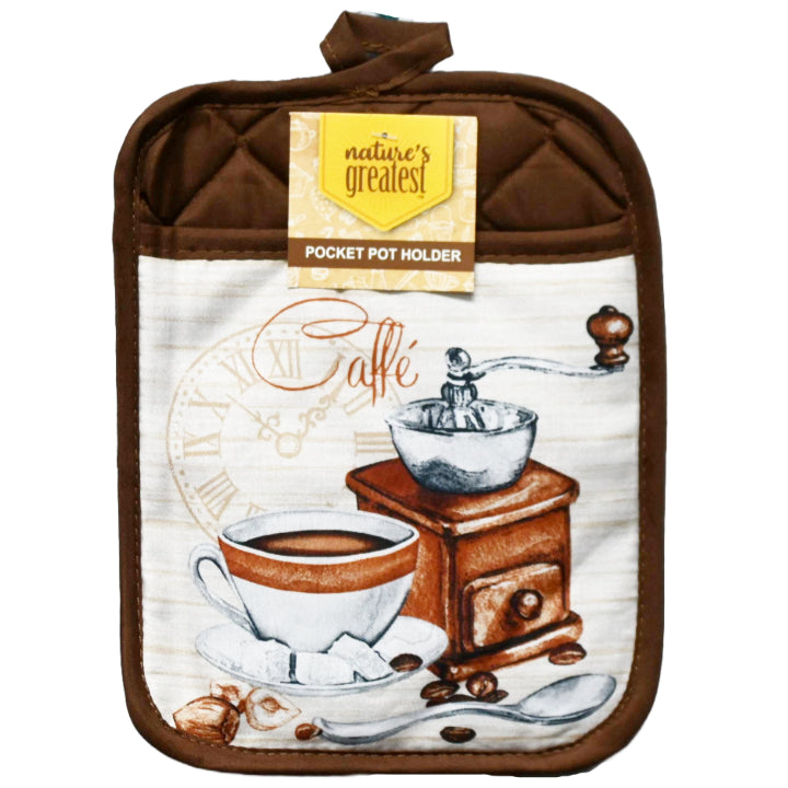 Coffee Printed Pocket Pot Holder C/P 72