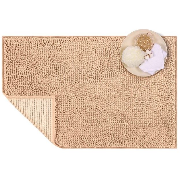 20"x30" BEIGE SOLID BATHROOM RUG C/P 20