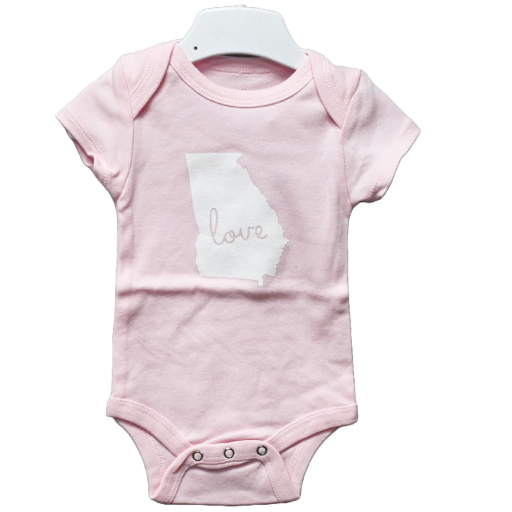 0-3 Month Pink State Onesie- Georgia C/P 48