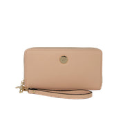 TAN DOUBLE ZIPPER WALLET C/P 40