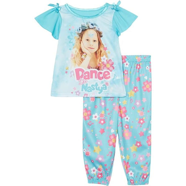 2T-4T GIRLS SHORT SLEEVE TOP W/PANTS PAJAMA SET 3-ASST SIZE C/P 6