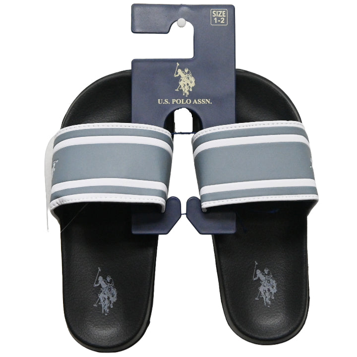 U.S. POLO ASSN. BOYS BLK/GRAY SANDALS C/P 24