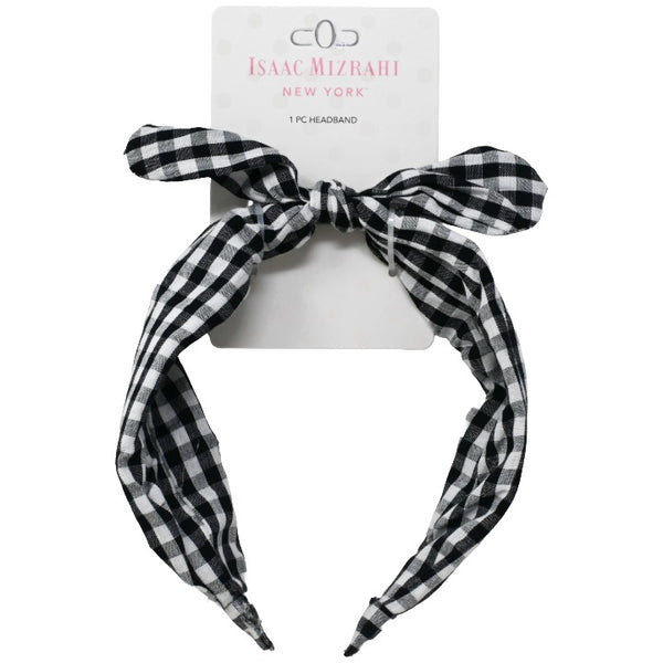 Check Bow Headband C/P 36 Isaac Mizrahi