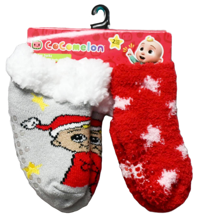 2pk 18-24m COCOMELON HOLIDAY TIME SOCKS C/P 60