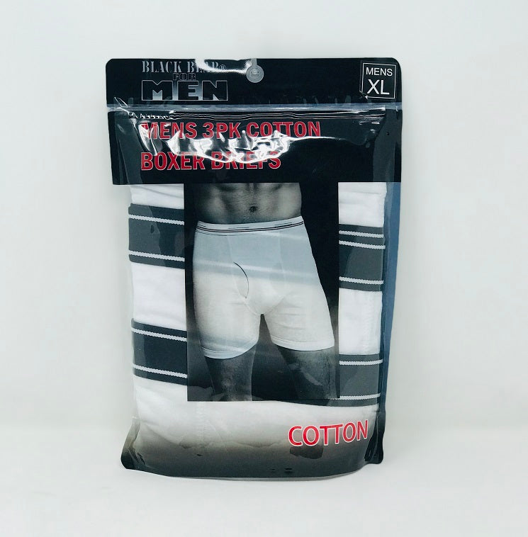 MENS 3PK XL-KNIT BOXER WHITE BRIEFS C/P 24