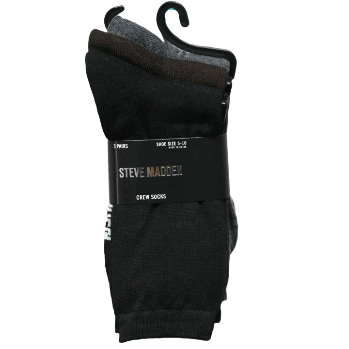 3pk WOMEN CREW SOCKS STEVE MADDEN C/P 48