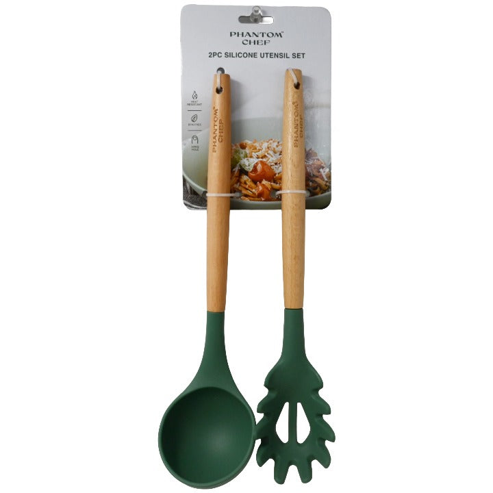 2pc Grn Ladle Pasta Server Set C/P 12 Phantom Chef