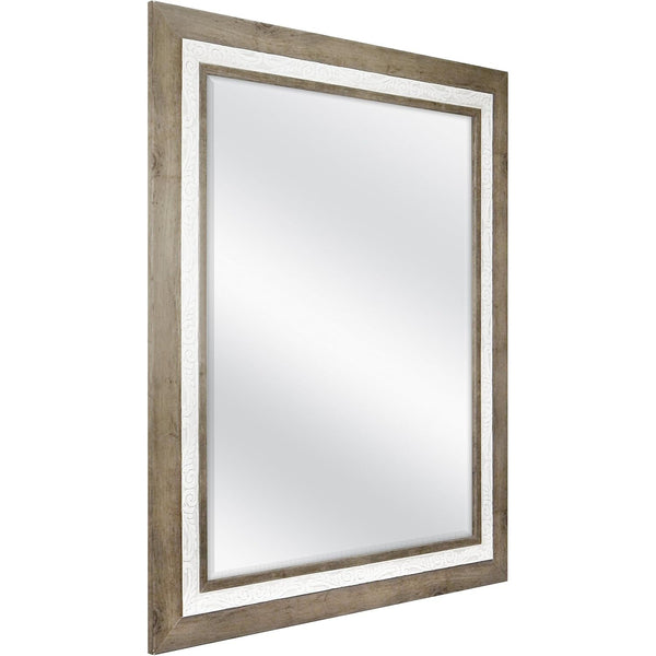 18"x24" MIRROR RUSTIC WOOD WITH WHITEWASH C/P 1