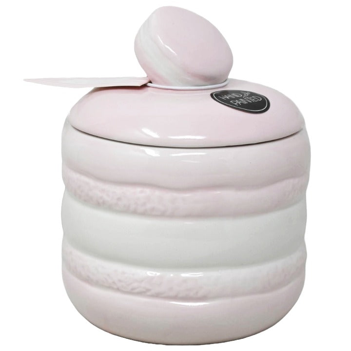 Pink Macaroon Canister w/Lid C/P 24