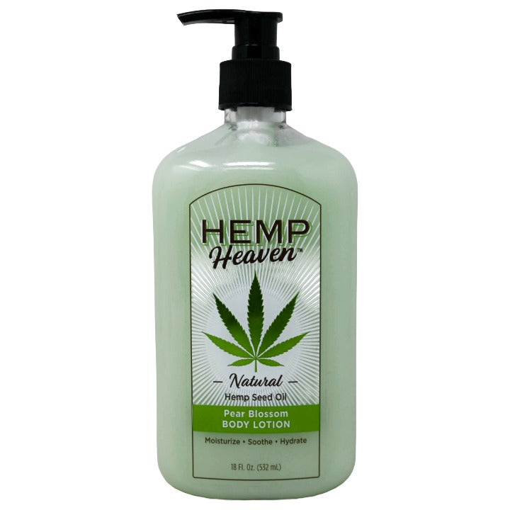 18oz HEMP HEAVEN PEAR BLOSSOM LOTION WITH PUMP C/P 12