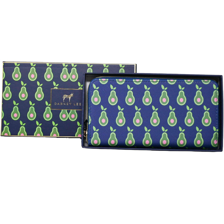 *OUTSIDE OF CA* LRG PEAR PRINT ZIPPER WALLET IN GIFT BOX C/P 40