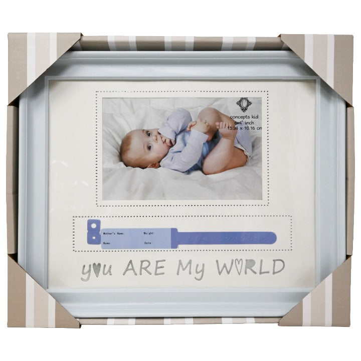10x8 Blu Baby w/Bracelet Holder Frame C/P 24