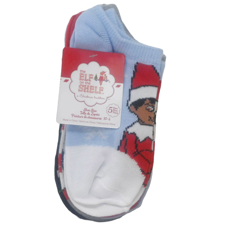 5pk ELF ON THE SHELF SNOW DAYS NS SOCKS SIZE 6-8 C/P 60