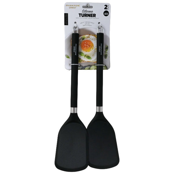 2pc Blk Spatula Set C/P 12 Phantom Chef