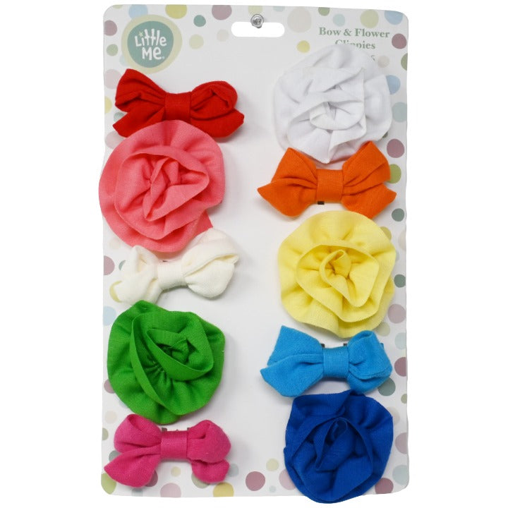 10pk Bow Asst Hair Clips C/P 36 Little Me