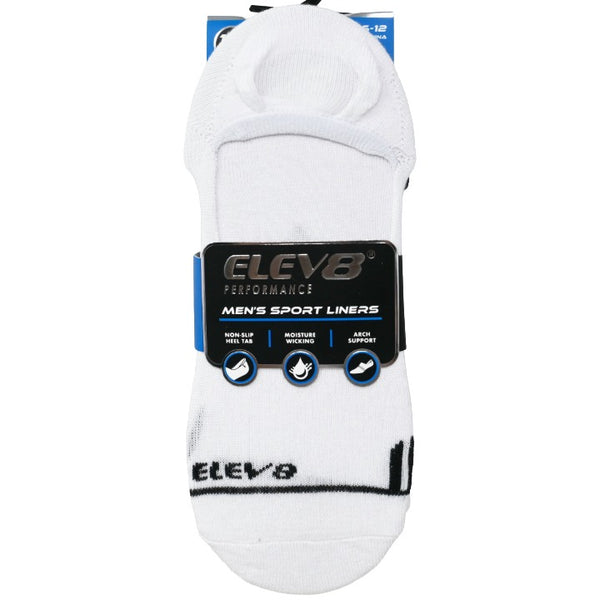 10pk Mens W/B/G Asst Liners C/P 60 ELEV8