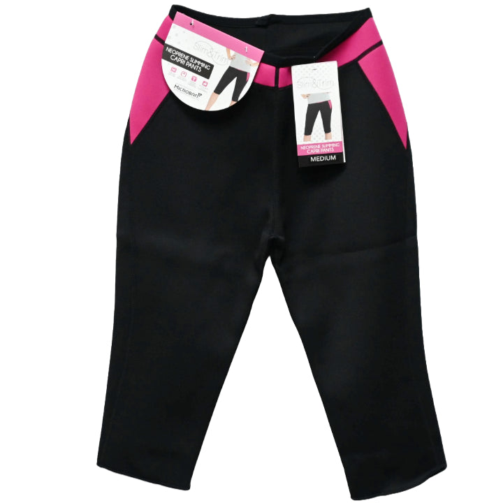 XXL BLK/PINK WOMEN NEOPRENE CAPRI (FLAT PACKED) C/P 12