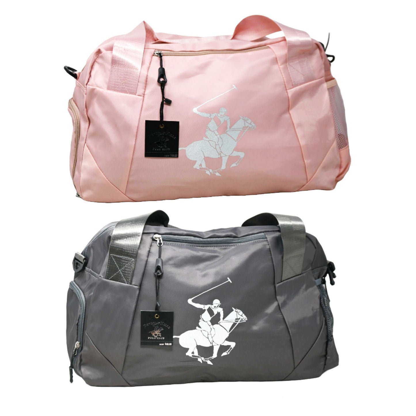 ASST BHPC DUFFEL BAG wTOP ZIPPER CLOSURE, FRONT POCKET & ADJUSTABLE STRAP C/P 24