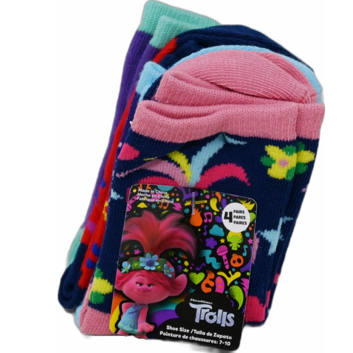 4pk 4-6 TROLLS 2 MOOD CREW SOCKS C/P 30