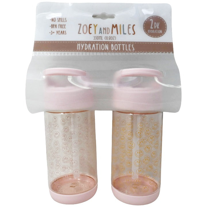 Kids 2pk All Over Smiley Bottle C/P 12 Zoey & Miles