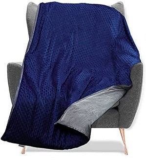 60"X80" 25lbs Blue Weighted Blanket C/P 1