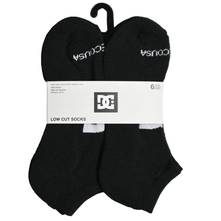 6pk DC MENS OVERSIZED LOGO HC LOW CUT SOCKS SIZE 10-13 C/P 60