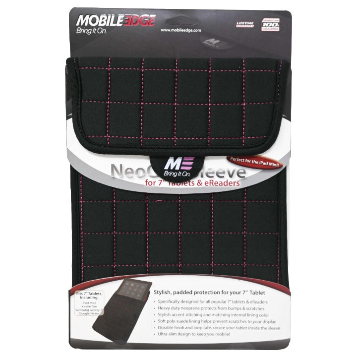 Blk Pnk 7" Tablet Sleeve C/P 40 Mobile Edge
