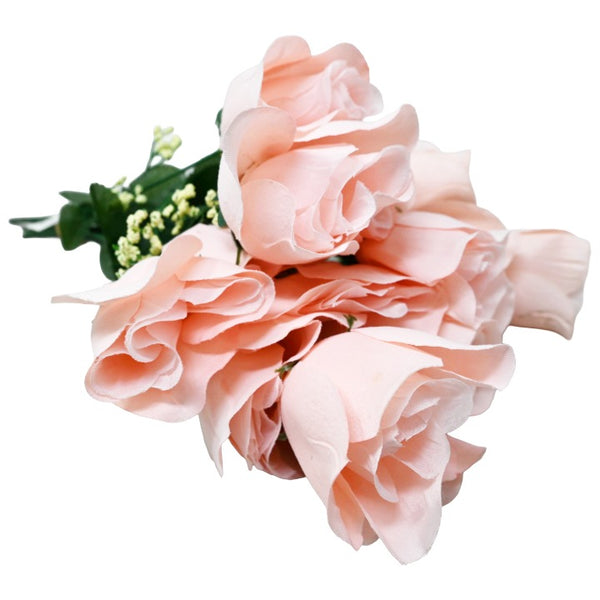 Blush Rose Bud Bush 6 Flowers C/P 240
