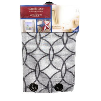 54" X 84" BLACK WINDOW CURTAIN C/P 6