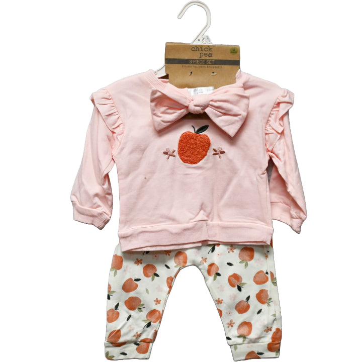 3pc PANT SET - CVC APPLE PINK C/P 48