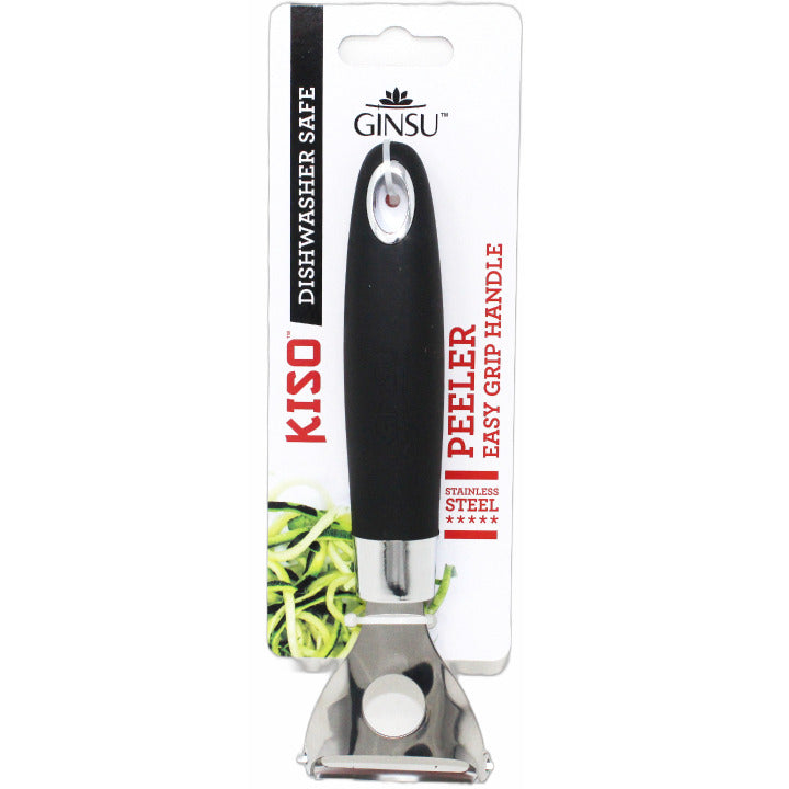GINSU PEELER WITH BLACK EMBOSSED HANDLE C/P 48