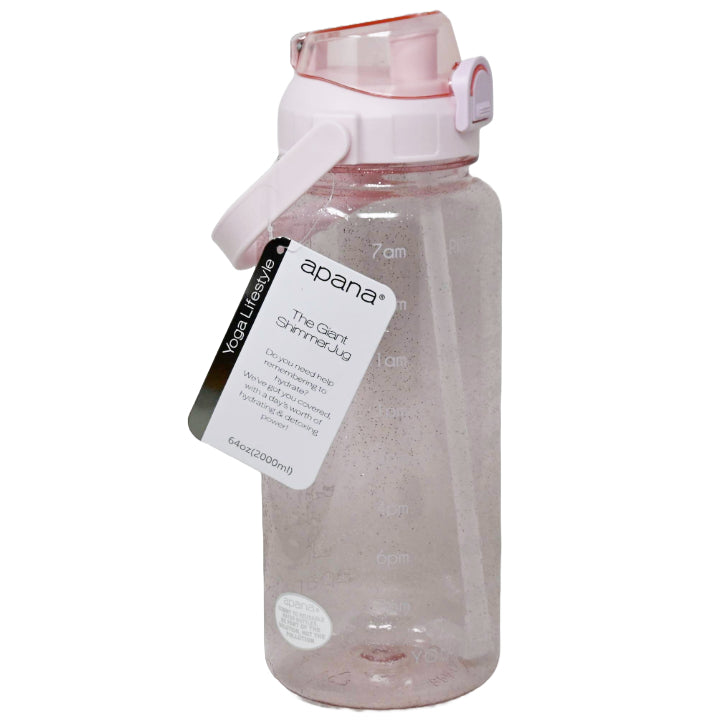64oz SHRINKING PINK SHIMMER TINTED WATER BOTTLE APANA C/P 12