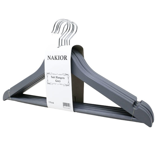 5pk Gry Suit Hanger Set C/P 10