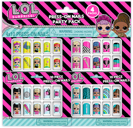 4pc LOL SURPRISE FAUX NAIL PARTY SET C/P 12