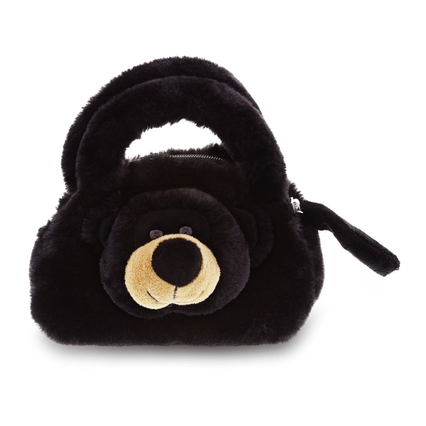 SUPER-SOFT BLACK BEAR PLUSH HAND BAG C/P 120