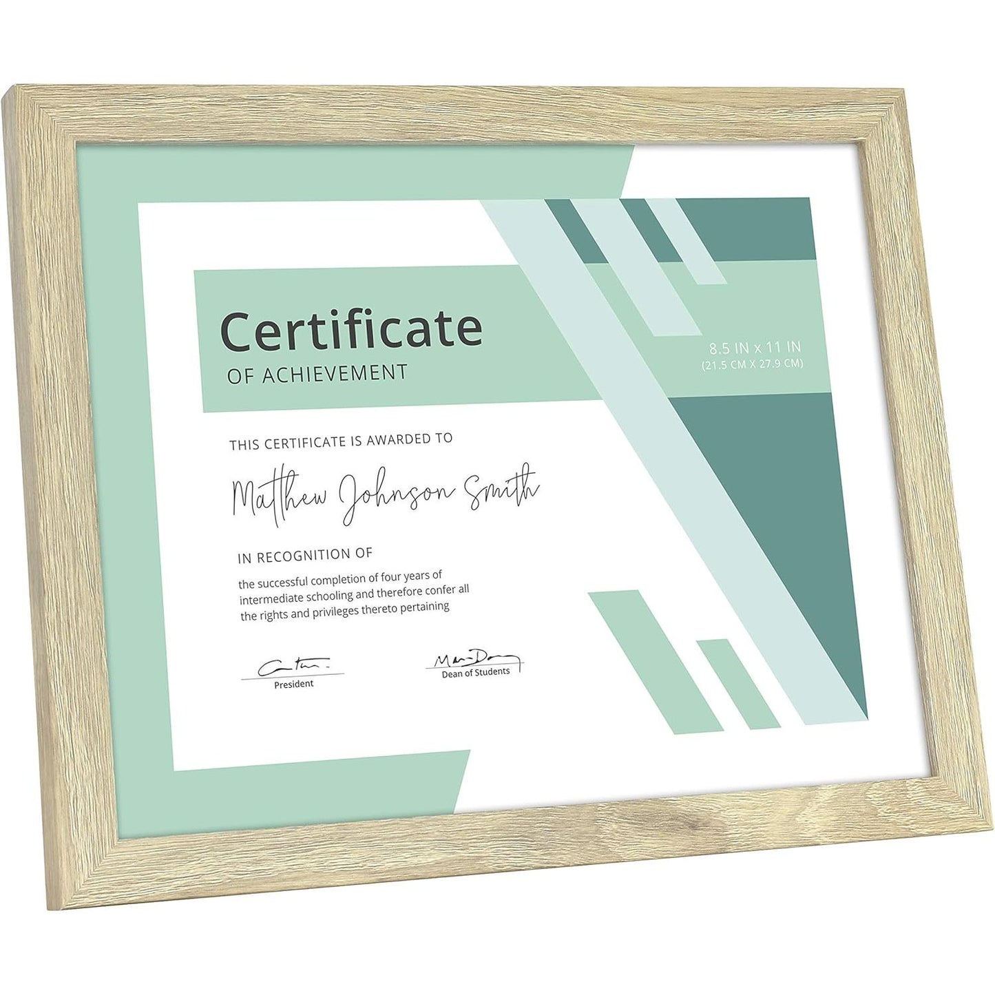 12pk 8.5X11" NATURAL WOODGRAIN FRAME C/P 1