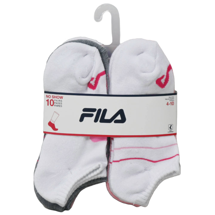 10pk FILA LOGO LOCKUP HC NS SOCKS SIZE 9-11 C/P 60