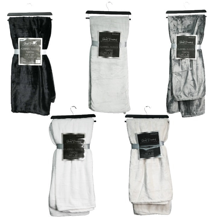 Asst 60x80" Blanket on Hanger C/P 12 Sweet Dreams Home Collection