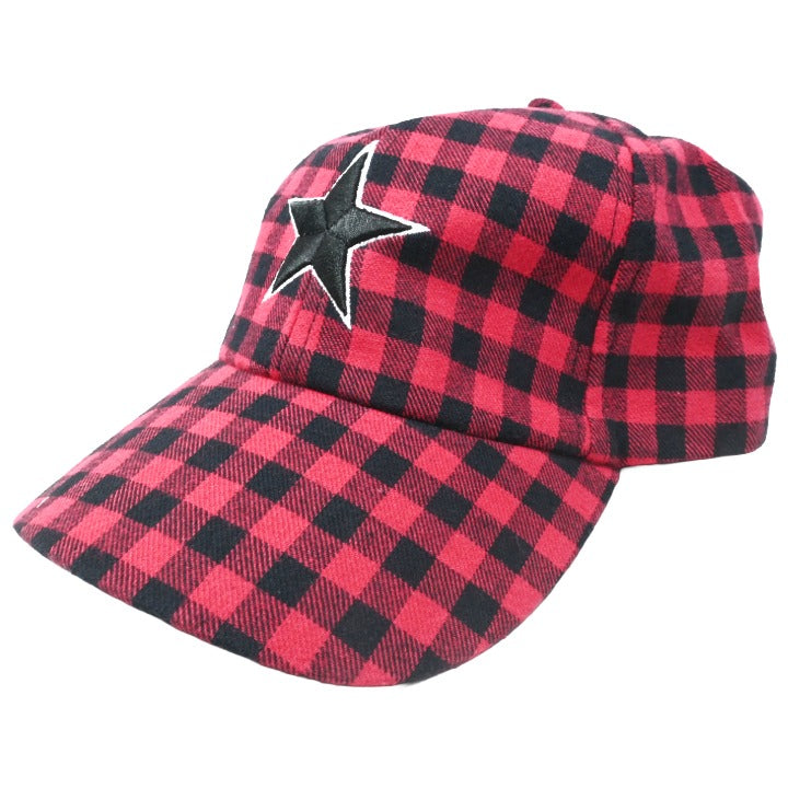Rd Blk Plaid Star Cap C/P 48 Nicole Marciano
