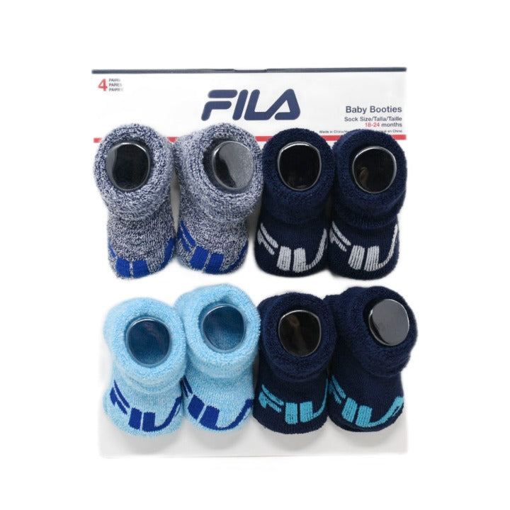 4pk FILA INFANT BOYS RANDOM KNIT FC BOOTIES C/P 60