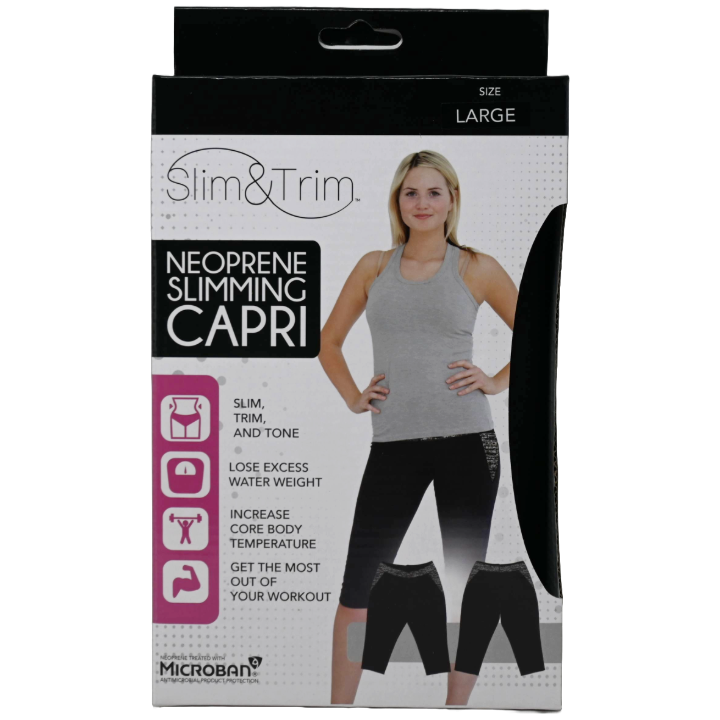 LRG BLK/GRY SPACE DYE WOMEN NEOPRENE CAPRI (BOXED) C/P 12